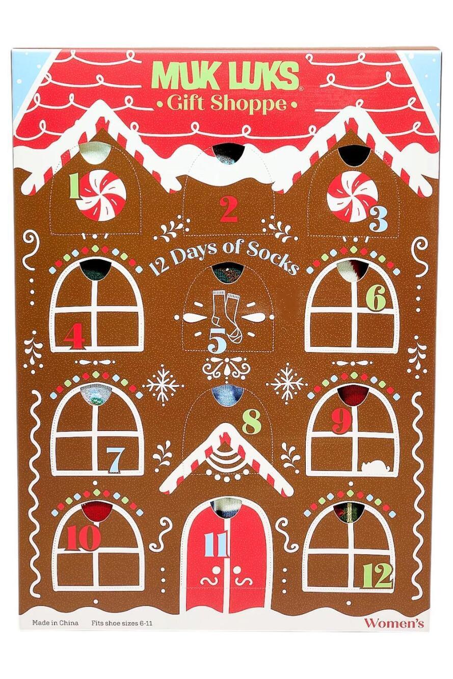 MUK LUKS Women's 12 Days of Christmas Socks Multi